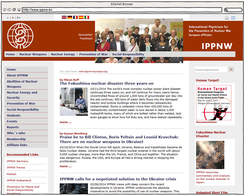 Screenshot - www.ippnw.eu